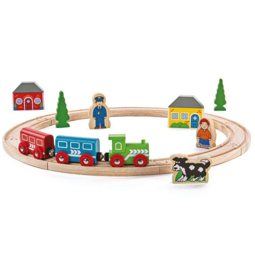 Primul meu tren - set, BIGJIGS Toys, BJT010, 691621090107