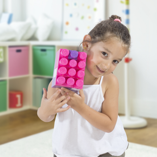 Cuburi mari de construit  in cutie - Unicorn (100 piese), DOLU, D2556, 8690089025562 - imagine 2