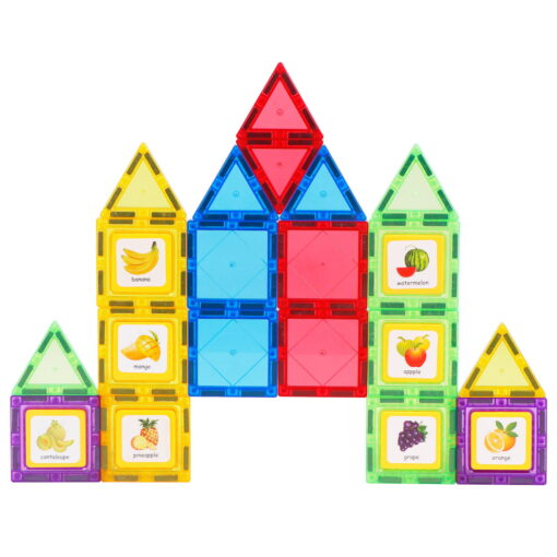 Set de constructie magnetic 3D - 28 piese, MAGPLAYER, MPL2-28, 6940482201615 - imagine 2