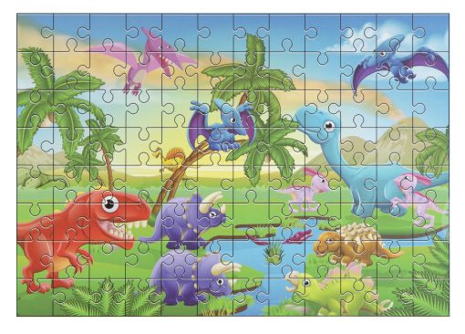 Puzzle cu dinozauri (96 piese), Grafix, 400017, 8715427067179 - imagine 3