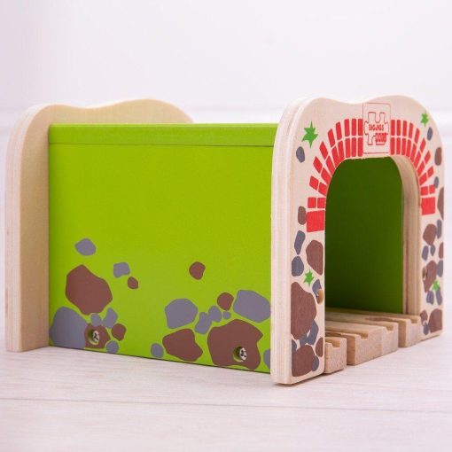 Tunel dublu, BIGJIGS Toys, BJT172, 691621091722 - imagine 2