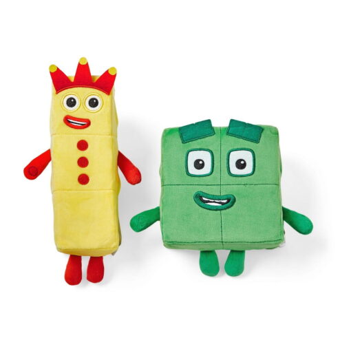 Set mascote din plus Numberblocks - Trei & Patru, Hand2Mind, HM94555-UK, 5055506410407
