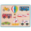 Puzzle din lemn incastru - Vehicule, BIGJIGS Toys, BJ260, 691621192603