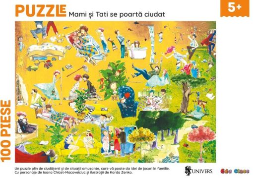 Puzzle - Mami si tati se poarta ciudat (100 piese), EDU CLASS, EDU005, 5949096599249 - imagine 2