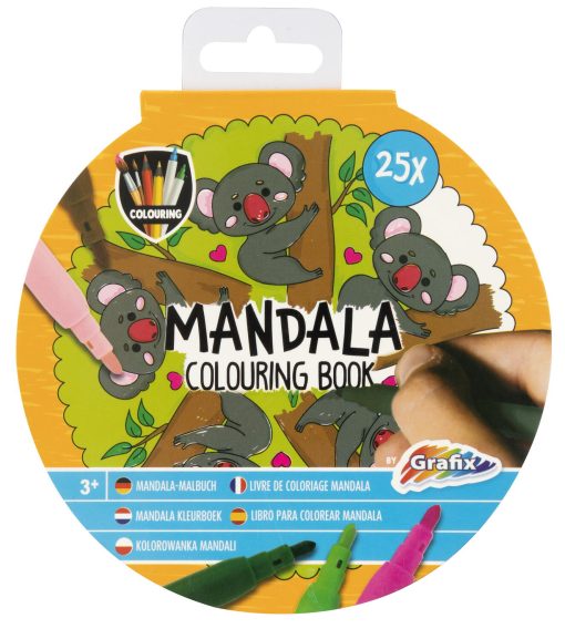 Carte de colorat - Mandale (galben), Grafix, 150080-1, 8715427092355
