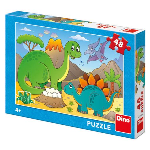 Puzzle - Dinozauri prietenosi (48 piese), Dino, 371309, 8590878371309 - imagine 2