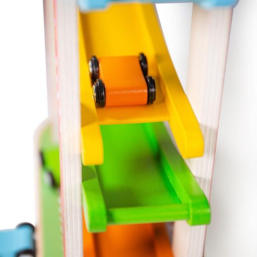 Rampa etajata - Cursa masinutelor, BIGJIGS Toys, BJ173, 691621721735 - imagine 5