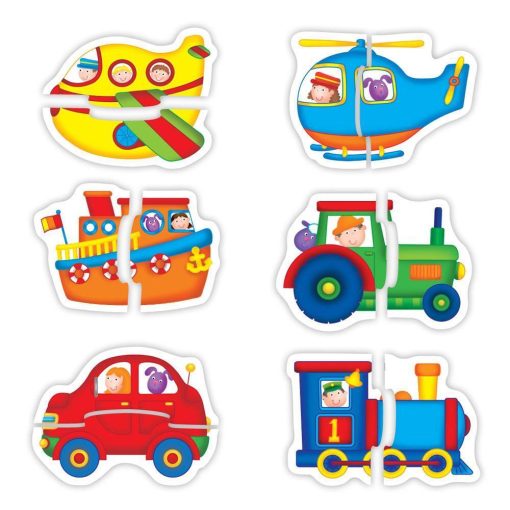 Baby Puzzles: Set de 6 puzzle-uri Transport (2 piese), Galt, 1003037, 5011979526472 - imagine 2
