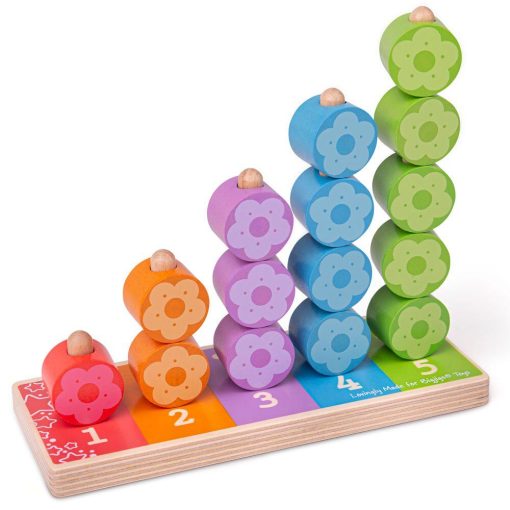 Numaratoarea florilor, BIGJIGS Toys, BB090, 691621530900 - imagine 3