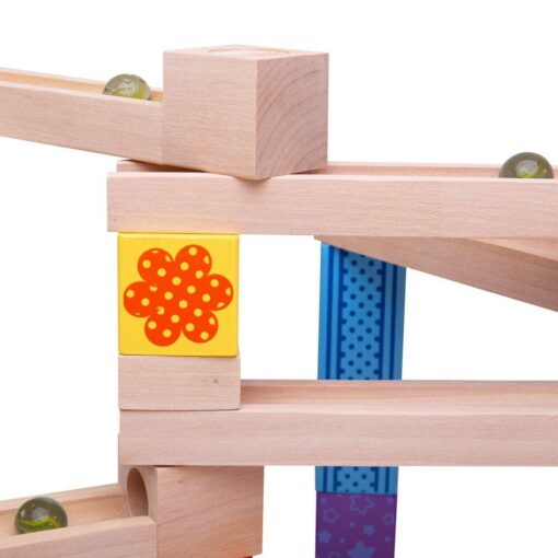 Marble Run din lemn, BIGJIGS Toys, BJ786, 691621517864 - imagine 7