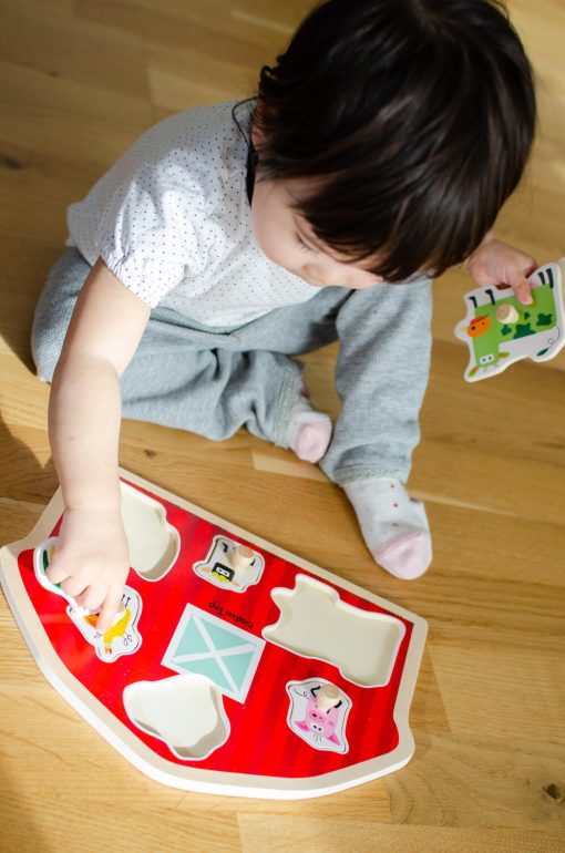 Puzzle din lemn - Casuta animalutelor, Barbo Toys, BAR6370, 5704976063704 - imagine 4