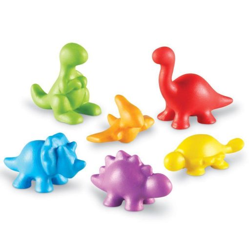 Set pentru sortat si numarat - Dinozauri jucausi (72 piese), Learning Resources, LER4481, 765023044812