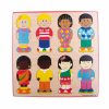 Puzzle din lemn - micutii prieteni, BIGJIGS Toys, BJ782, 691621197820
