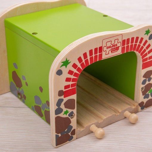 Tunel dublu, BIGJIGS Toys, BJT172, 691621091722 - imagine 5