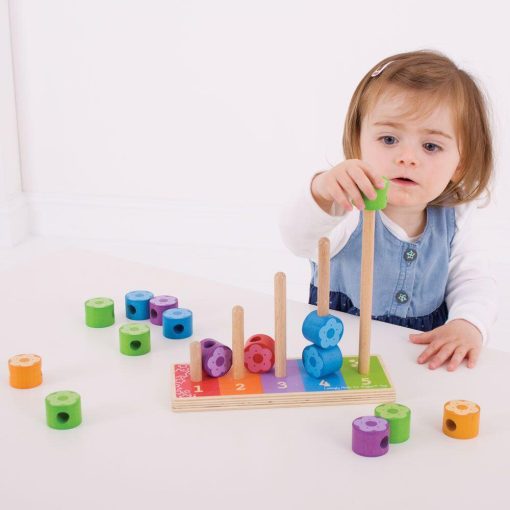 Numaratoarea florilor, BIGJIGS Toys, BB090, 691621530900 - imagine 7