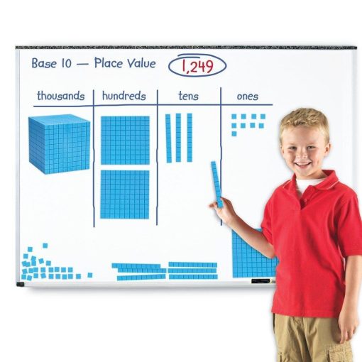 Set matematic magnetic - Modele in baza 10, Learning Resources, LER6366, 765023063660