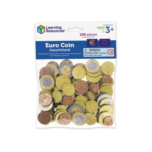 Set de monede de jucarie (Euro), Learning Resources, LSP0026-EUR, 765023500264