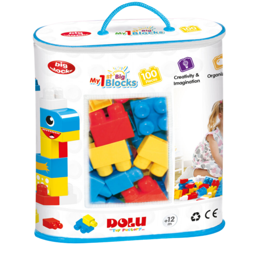 Primele cuburi  de construit - 100 piese, DOLU, D5020, 8690089050205