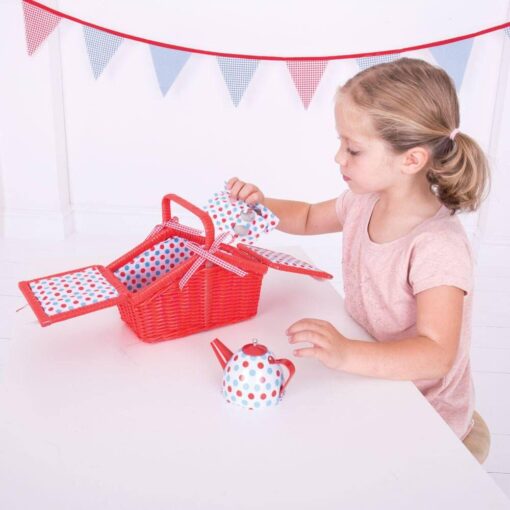 Setul meu de picnic cu buline, BIGJIGS Toys, BJ630, 691621246306 - imagine 4