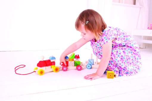 Trenuletul colorat cu forme, BIGJIGS Toys, BB037, 691621210376 - imagine 4