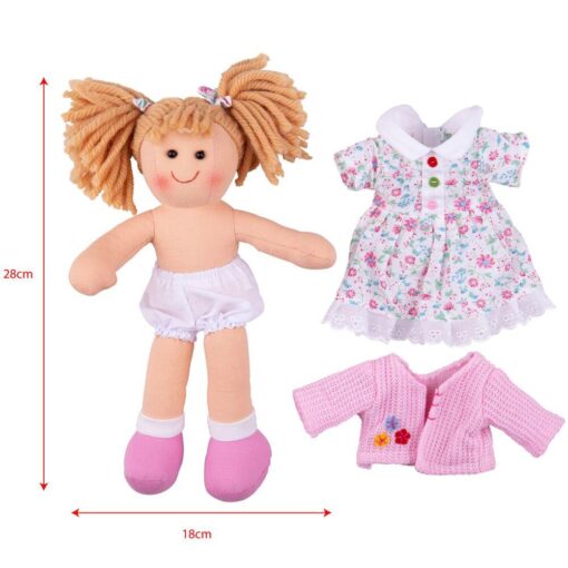 Papusa Poppy - 28cm, BIGJIGS Toys, BJD005, 691621350058 - imagine 9