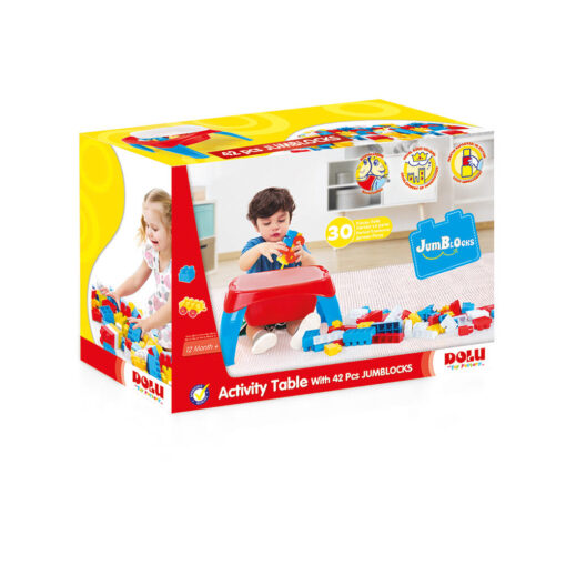 Masuta de activitati cu 30 cuburi de construit, DOLU, D5298, 8690089052988 - imagine 3