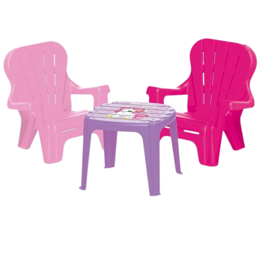 Set de masa cu scaune - Unicorn, DOLU, D2503, 8690089025036