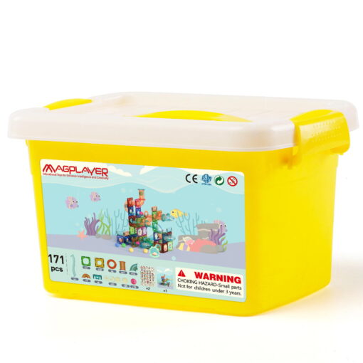 Set de constructie magnetic - Marble Run (171 piese), MAGPLAYER, MPL-171, 6940482201608