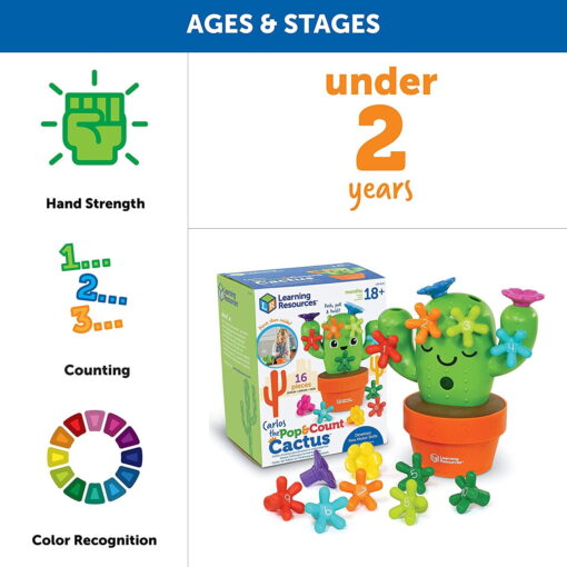 Joc de potrivire cu numere - Cactusul Carlos, Learning Resources, LER9125, 765023091250 - imagine 6