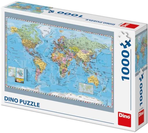 Puzzle - Harta politica a lumii (1000 piese), Dino, 532489, 8590878532489