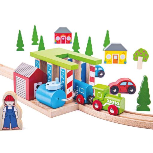 Spalatorie pentru trenulete, BIGJIGS Toys, BJT250, 691621092507 - imagine 5