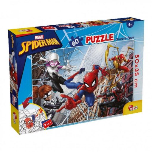 Puzzle de colorat - Aventurile lui Spiderman (60 de piese), LISCIANI, L99689, 8008324099689