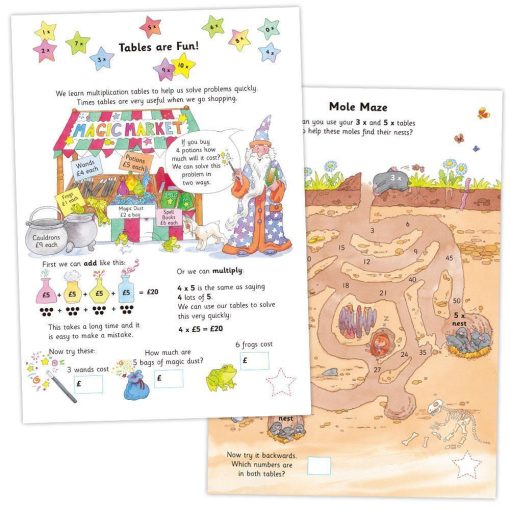 Carte cu activitati si abtibilduri - Tabla inmultirii, Galt, L3141F, 5011979324139 - imagine 2