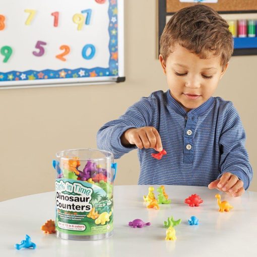 Set pentru sortat si numarat - Dinozauri jucausi (72 piese), Learning Resources, LER4481, 765023044812 - imagine 6