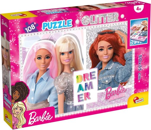 Puzzle GLITTER Barbie - Cele mai bune prietene (108 de piese), LISCIANI, L81196, 8008324081196
