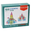 Set de constructie magnetic 3D - 103 piese, MAGPLAYER, MPL2-103, 6940482201653