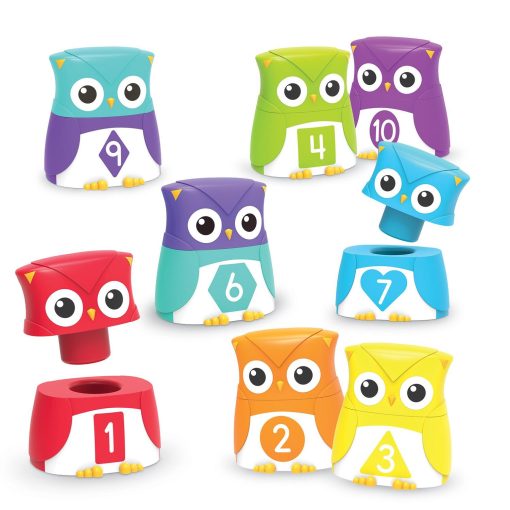 Bufnite cu cifre si forme, Learning Resources, LER6711, 765023067118 - imagine 3