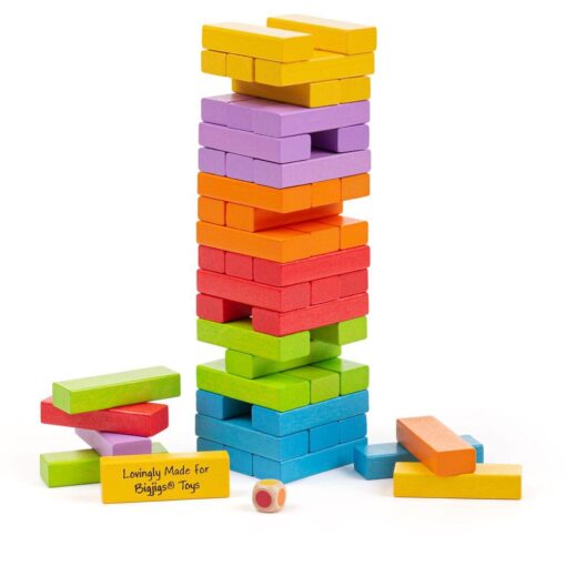 Joc de indemanare -Turnuletul instabil, BIGJIGS Toys, BJ695, 691621536957 - imagine 2