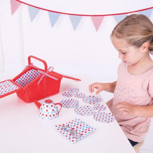 Setul meu de picnic cu buline, BIGJIGS Toys, BJ630, 691621246306 - imagine 5