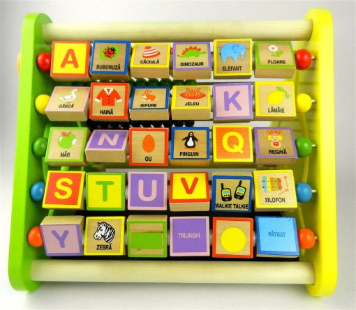 Centru de activitati - litere si imagini in romana, BIGJIGS Toys, OEM022, 691621460221 - imagine 6