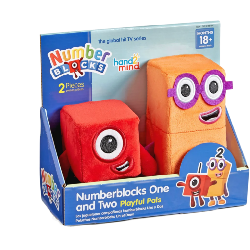 Set mascote din plus Numberblocks - Unu & Doi, Hand2Mind, HM94554-UK, 5055506409920