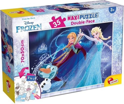 Puzzle de colorat maxi - Frozen (35 piese), LISCIANI, L66711, 8008324066711