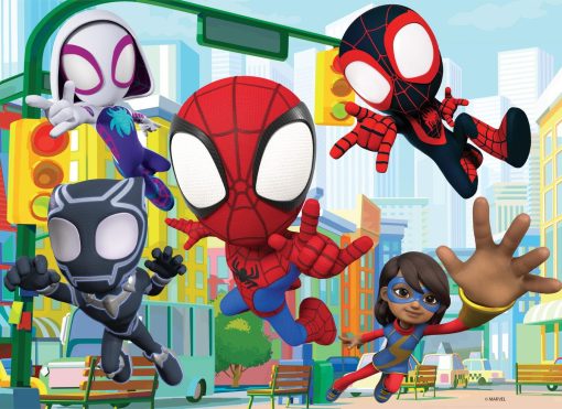 Puzzle de colorat - Paienjenelul Marvel ?i prietenii lui uimitori (24 de piese), LISCIANI, L99603, 8008324099603 - imagine 2