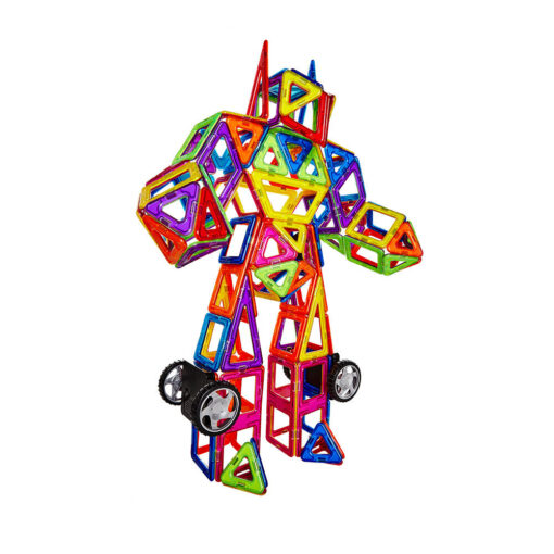 Joc de constructie magnetic - 208 piese, MAGPLAYER, MPB-208, 6940482200465 - imagine 2
