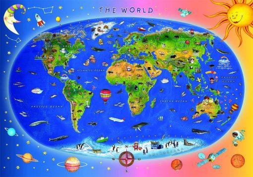 Puzzle XL - Harta Lumii (300 piese), Dino, 472136, 8590878472136 - imagine 2