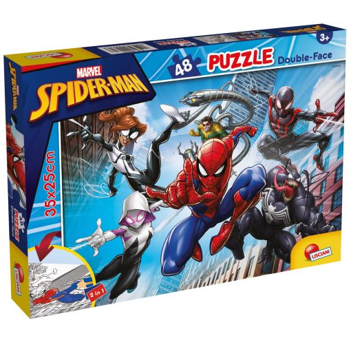 Puzzle de colorat - Spiderman (48 de piese), LISCIANI, L99627, 8008324099627
