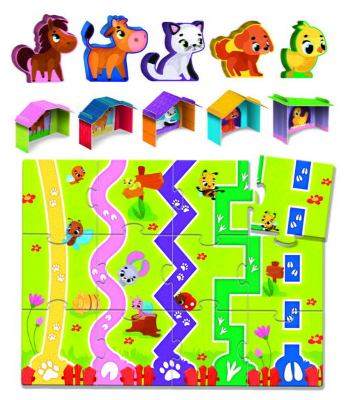 Joc Montessori - Distractie cu animalute, LISCIANI, L96886, 8008324096886 - imagine 2