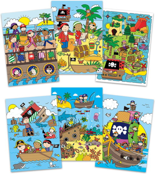 Water Magic: Carte de colorat Pirati, Galt, 1005443, 5011979617484 - imagine 3