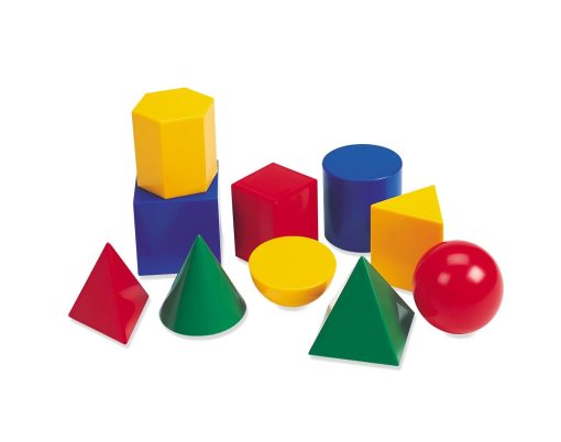 Corpuri geometrice din plastic - 10 piese, Learning Resources, LER0922, 765023809220