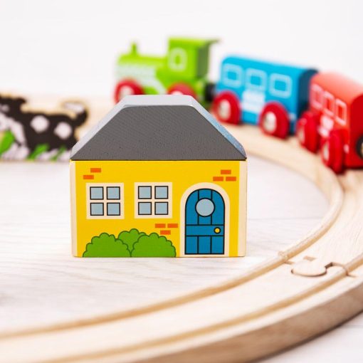 Primul meu tren - set, BIGJIGS Toys, BJT010, 691621090107 - imagine 4